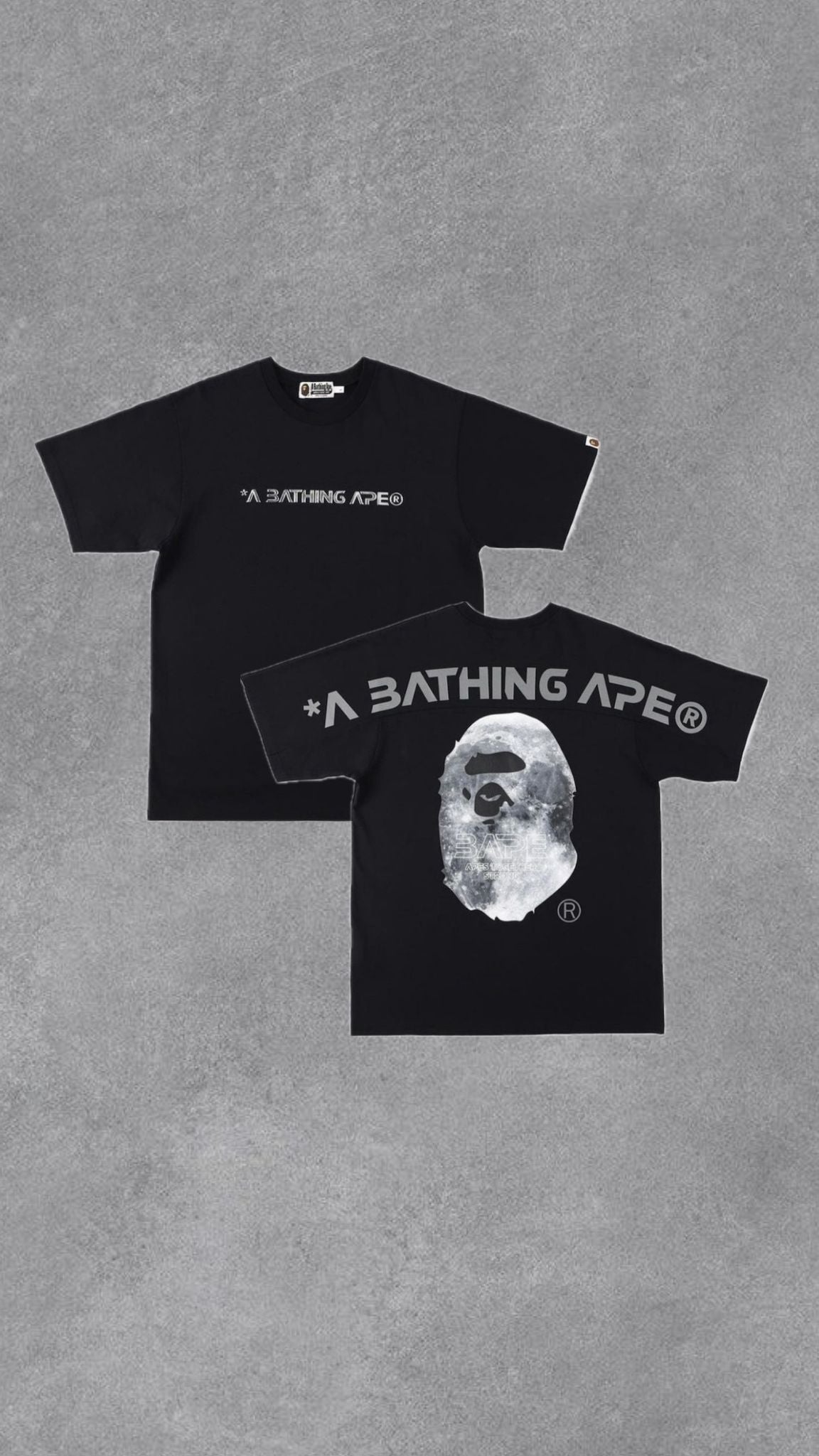 A Bathing Ape Grey Back Design - Black Color