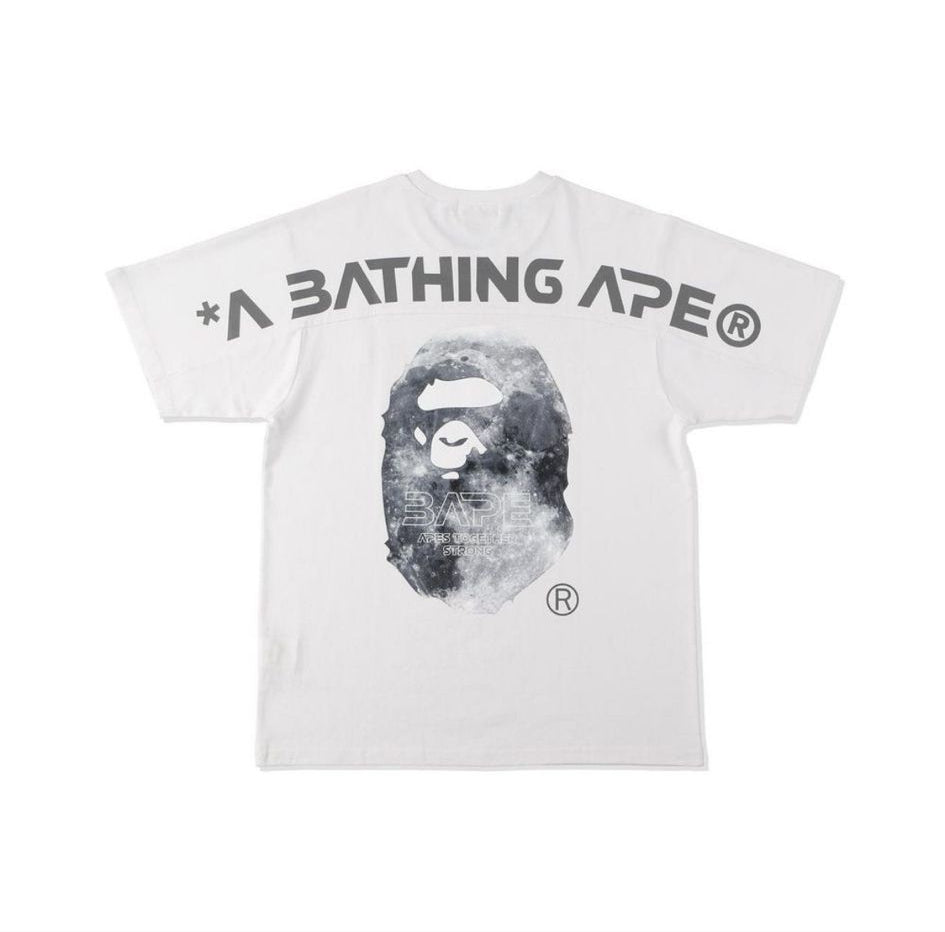 A Bathing Ape Grey Back Design Shirt - White Color